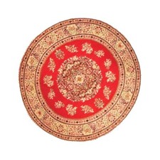 Maison de Poupées Rond Turc Moquette Miniature Rouge Circulaire Tapis