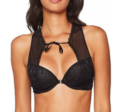 WONDERBRA HIGH-NECK BRALETTE SOUTIEN GORGE A ARMATURES FR95C-EU80C-US36C NOIR