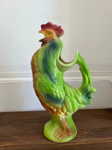 Pichet ancien coq - , barbotine