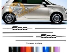 2 X BANDES LATERALES POUR FIAT 500 DECO SPORT AUTOCOLLANT STICKER BD430