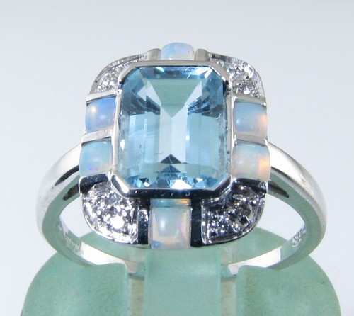 Bague cocktail art déco 9ct - art,