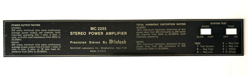 Mcintosh mc2255 stereo power - mcintosh,