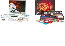 LOT MAGIE 1 COFFRET 300 TOURS + 1 COFFRET 100 TOURS DE CARTES NEUF sous blisters
