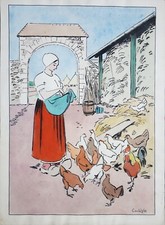 Carlègle les poules Assiette