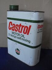 BIDON ANCIEN HUILE GARAGE " CASTROL  2- Temps SELF MIXING  "  ANNÉES 60