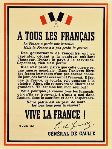 Appel juin 1940 - juin, gaulle