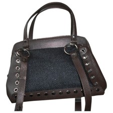 MARNI, sac laine et cuir gris