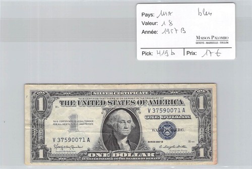 Billet usa dollar 1957 - usa,