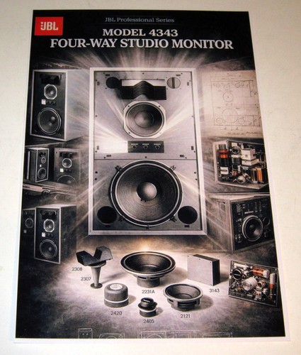 Jbl 4343 studio monitors - jbl, monitors/