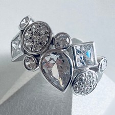 NEUF Bague argent massif 55 TI SENTO Sterling silver ring Anello argento NEW