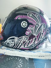 Casque moto femme shark Taille S noir rose blanc 