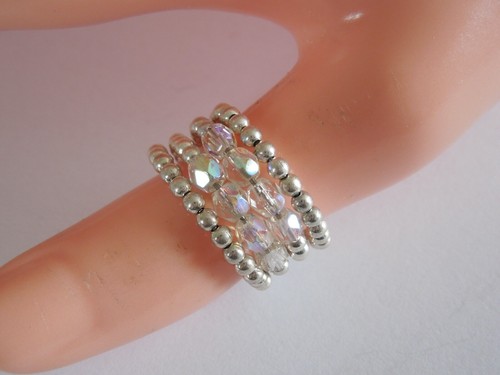 Bague avec boules métal et - avec,