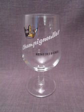 verre a bière publicitaire ancien"CHAMPIGNEULLES reine des bières"  