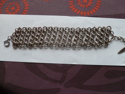 Bracelet metal argente vintage - metal,