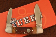 Couteau Queen Cutlery Canoe Manche Os Marron 2 Lame Acier Inox Slip Joint QN013