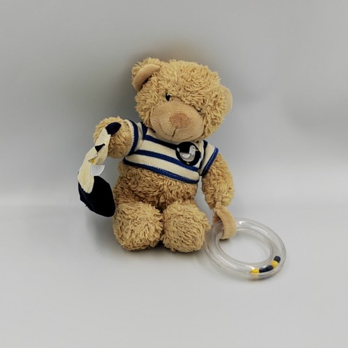 Doudou ours beige pull - doudou, bleu