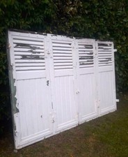 Volets 4 vantaux H148xL245cm persiennes chêne anciens paire2 old 4-leaf shutters