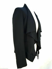 Zara Veste Blazer Noire À Volants Taille M RRP £79.99