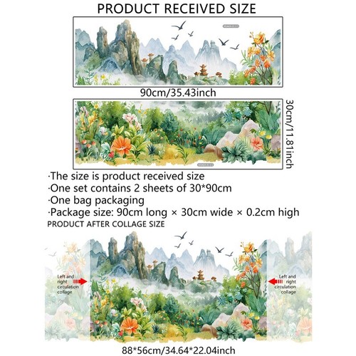 Pvc mountain paysage - pvc,
