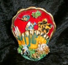 VALLAURIS COQUILLAGE VEILLEUSE VINTAGE 60' DECOR SOUS MARIN n°3