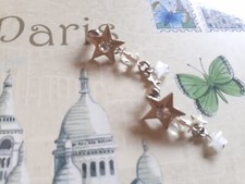 Belles boucles d'oreilles Étoiles Jaunes Dorées/pendantes "Titania" de Satellite