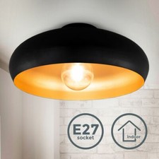 Plafonnier noir doré design - noir-doré,