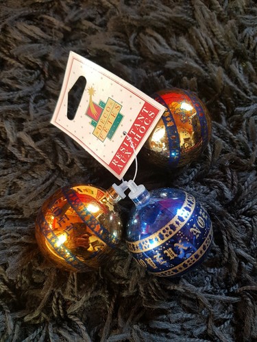 Lot boules bleu sapin - lot,