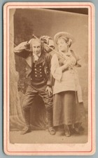 CDV 1870 Anna Judic & Edouard Georges. Acteurs en costume Théâtre Photo Ancienne