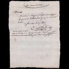 1813 - BILLET DE LOGEMENT D'UN RÉFUGIÉ ESPAGNOL