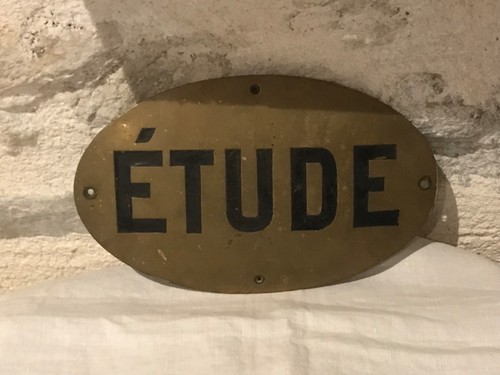 Ancienne plaque ovale - , en