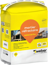 Mortier Réfractaire Pour Le Montage Et L'Assemblage De Briques Réfractaires, 5Kg