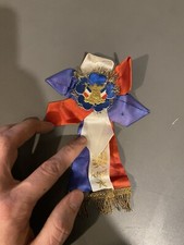 GRANDE EPINGLETTE RUBAN. VIVE LA CLASSE conscrit Broche Cocarde France médaille