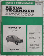 Vintage 1974 ancienne revue technique automobile Renault 6 (5 CV)