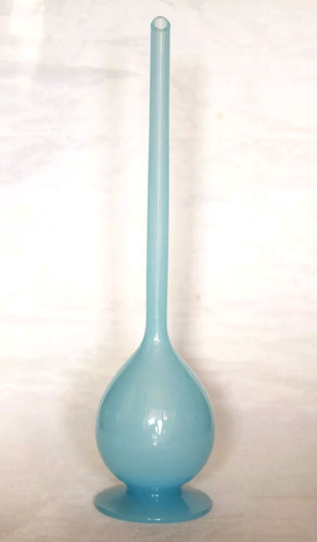 Vase opaline bleue vintage