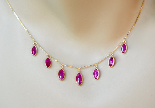 Collier victorien rubis en - victorien,