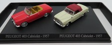 COFFRET ATLAS DUO 2 METAL UH PEUGEOT 403 CABRIOLET 1957 + 403 COLOMBO HO 1/87