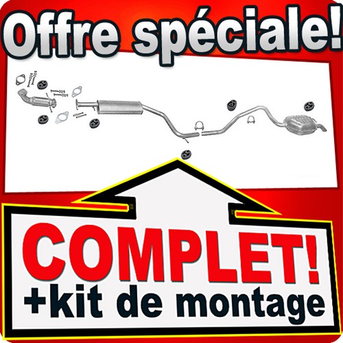 Ligne pot échappement - pot, pour