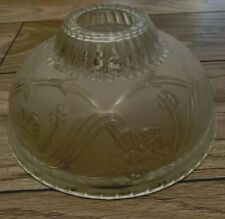 ANCIENNE VASQUE GLOBE COUPELLE EN VERRE ÉPAIS LUMINAIRE SUSPENSION