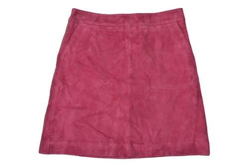Jupe suède rose poudré - jupe, en