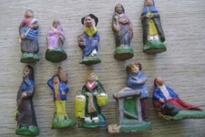 Lot santons anciens 7 - 7, cm