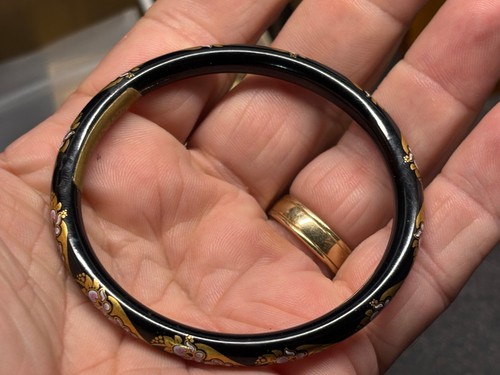 Vtg michaela frey black enamel - vtg,