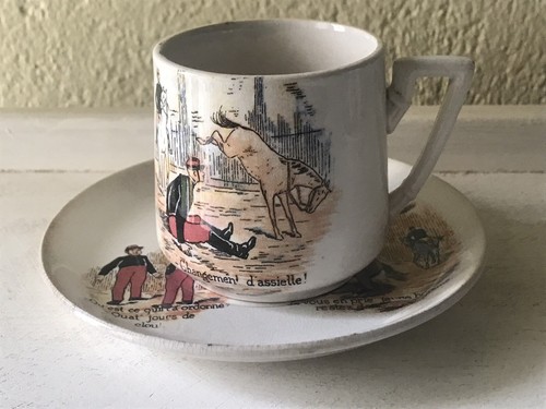 Sarreguemines rare tasse - sarreguemines,