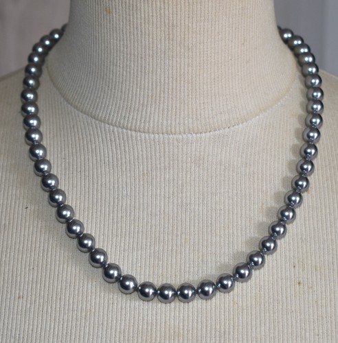 Collier perles grises - collier, de