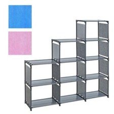 Treppenregal Stufenregal Etagère Verticale Bibliothèque Tissu 9 Éventails