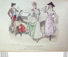 Gravure Mode illustree 1898 #