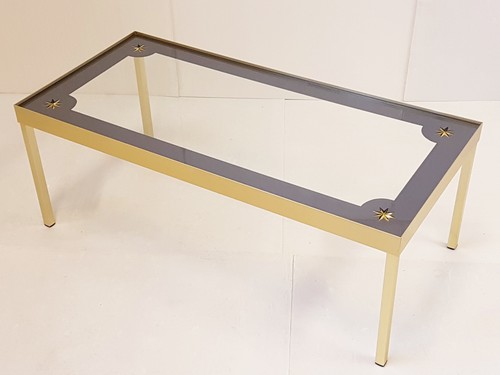 Table basse vintage aluminium - table,