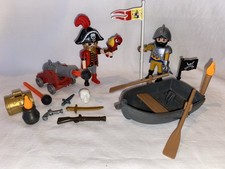 Playmobil Pirate Et Soldat Barque Du 5894 Bateau Île Trésor