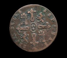 Espagne 8 maravedis 1849