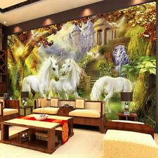 PAPIER PEINT LICORNE FORET FANTAISIE  HAUTE QUALITE FINITION CANVAS 