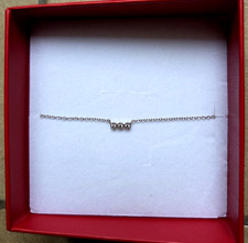 Collier Fin Argent Blanc Oxyde